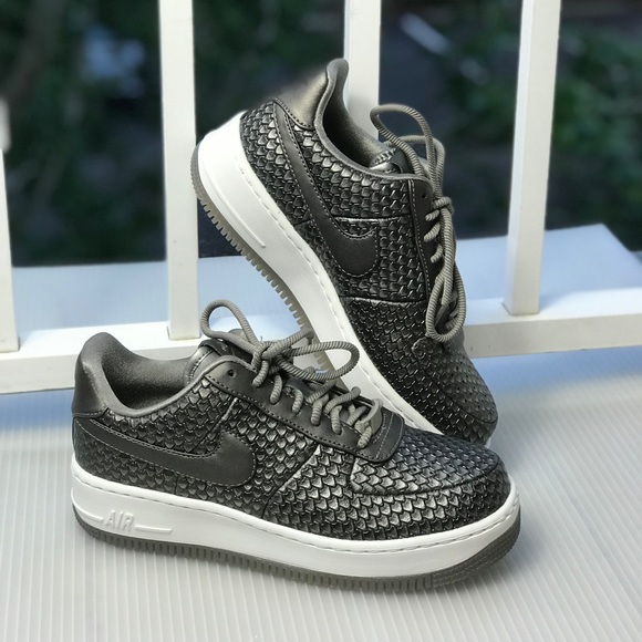 NWT Nike Air Force 1 Upstep PRM Mtls Pewter WMNS - Picture 5 of 8